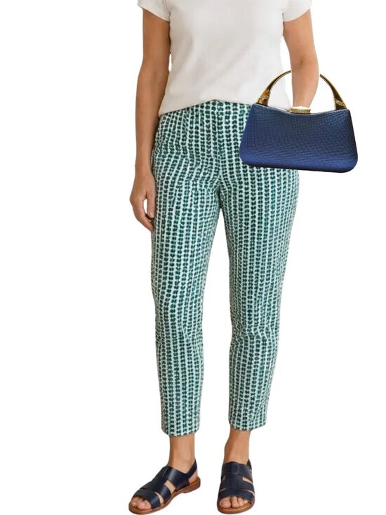 a new day Pants - A new Day Green Patterned Slim Skinny Crop Pants Stretch High Waist Size 10